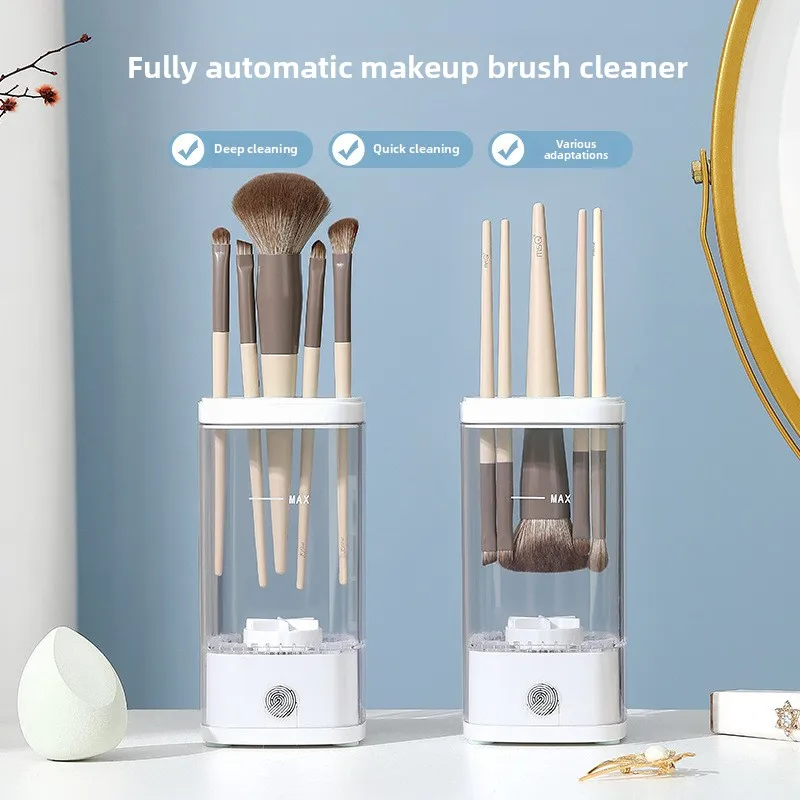 Automatic Makeup Brush Cleaning Machine Electric Cosmetic Tool with Storage Case for Powder Puff Sponge Lazy Beauty Essential thumbnail 2