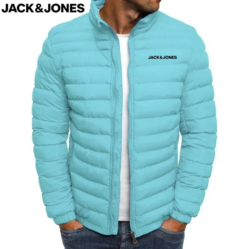 Men's Thick Warm Jacket Winter Casual Stand Collar Windproof Coat Fashionable Cotton Down Puffer Outerwear Male Cloth