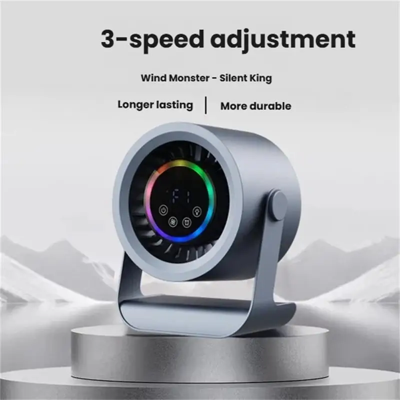 Air circulation fan, small USB-powered charging fan, household kitchen charging silent desktop turbo fan, portable small electri thumbnail 6