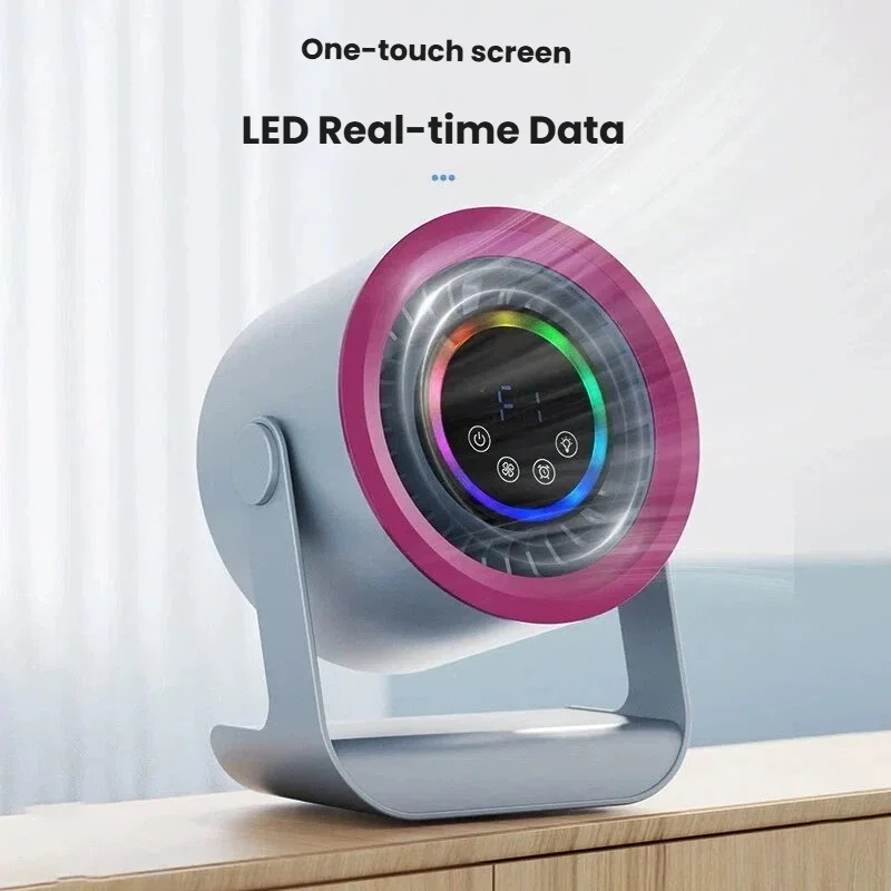 Air circulation fan, small USB-powered charging fan, household kitchen charging silent desktop turbo fan, portable small electri thumbnail 3