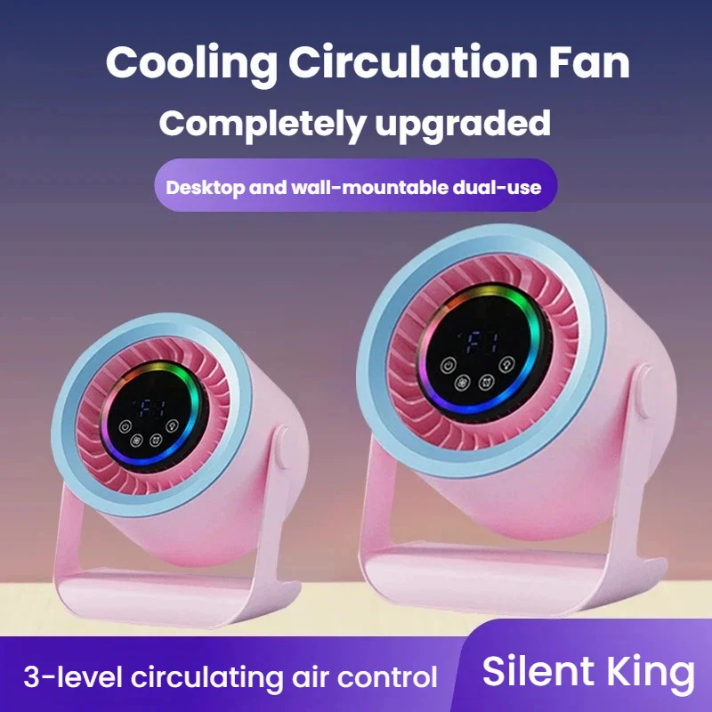 Air circulation fan, small USB-powered charging fan, household kitchen charging silent desktop turbo fan, portable small electri thumbnail 2