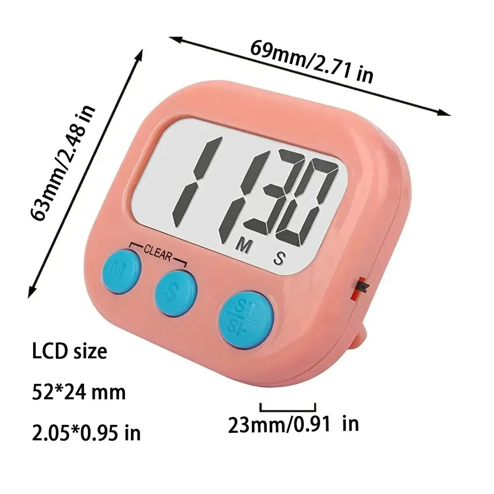Digital Kitchen Timer LCD Display Stopwatch Clock Multi-function Reminder Pomodoro Tool Gadgets for Home Dining Bar Cooking thumbnail 6