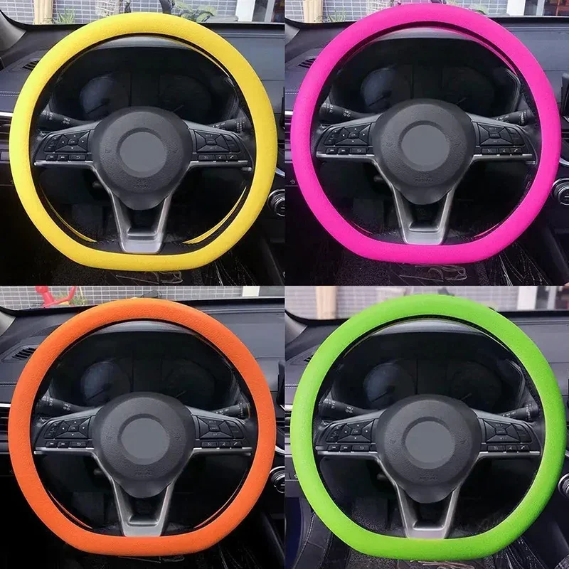 New energy vehicle steering wheel protector anti slip universal silicone steering wheel cover with full surround elasticity thumbnail 5