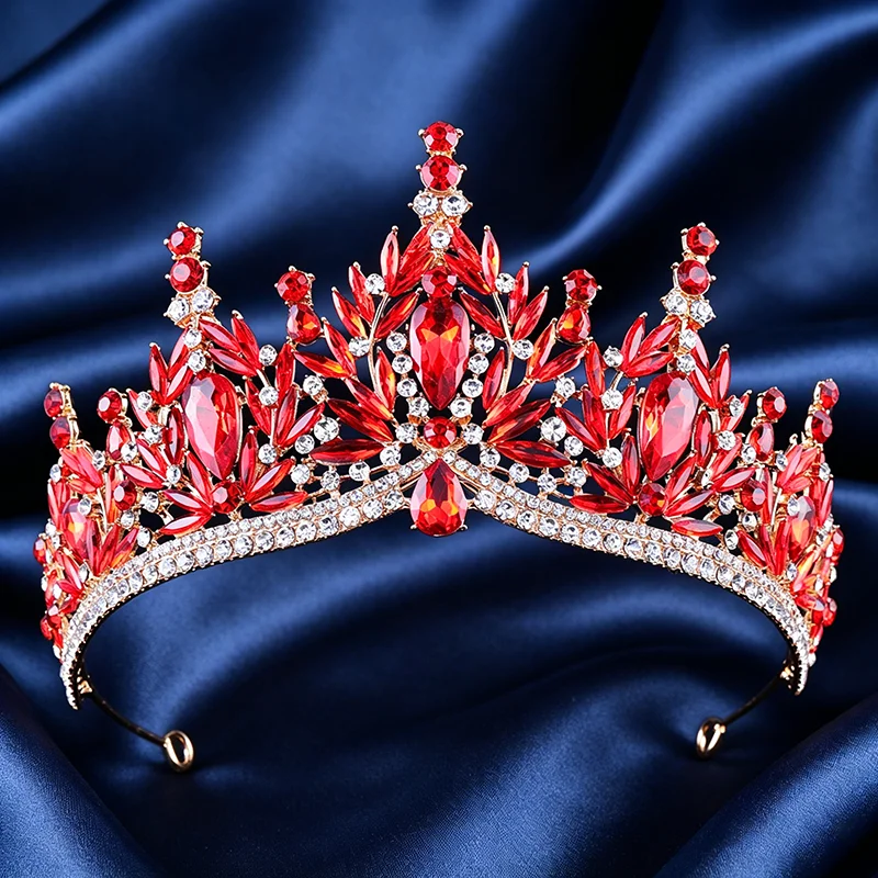 16 Colors Princess Tiaras and Crowns Women Headdress Wedding Crown Hair Jewelry for Party Birthday Daidem Accessories thumbnail 2