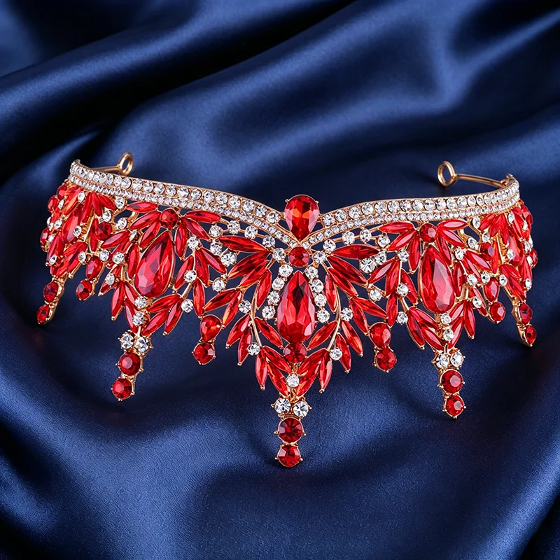 16 Colors Princess Tiaras and Crowns Women Headdress Wedding Crown Hair Jewelry for Party Birthday Daidem Accessories thumbnail 5