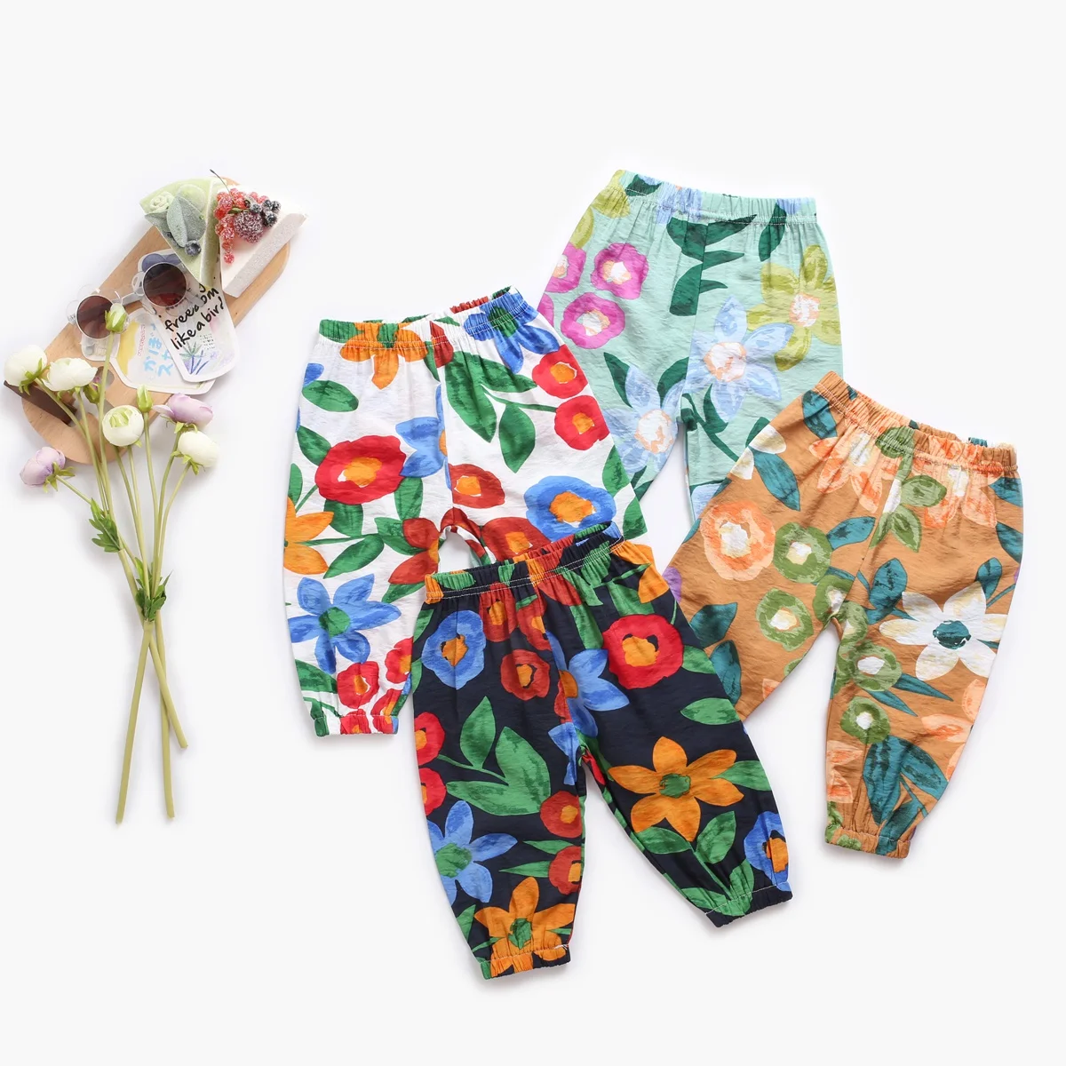 Toddler Girls Casual Pants Summer Baby PantsToddler Infant Beach Long Clothes Princess thumbnail 3
