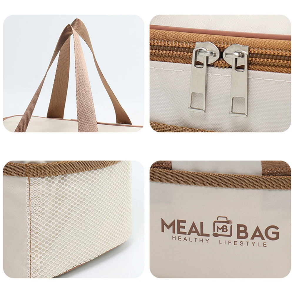 Portable lunch bag food insulated box Waterproof shoulder strap insulated box, hand-held lunch box bag, fresh aluminum thumbnail 6