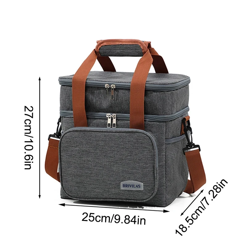 European And American Fashion Can Cross Body Thickened Lunch Insulation Bag With Large Capacity Business Lunch Bag thumbnail 6