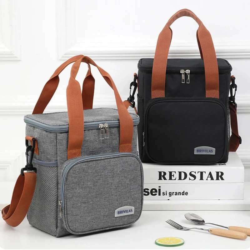 European And American Fashion Can Cross Body Thickened Lunch Insulation Bag With Large Capacity Business Lunch Bag thumbnail 5