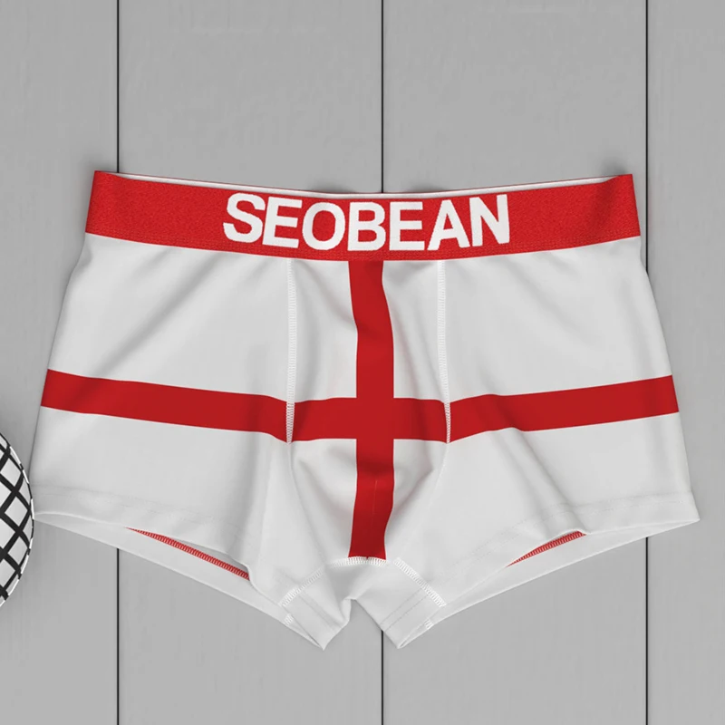 Summer Leisure Mens Breathable Briefs Shorts Fashion Flag Printed Boxer Pajama Men Daily Casual Elastic Slim Fit Shorts Boxers thumbnail 5
