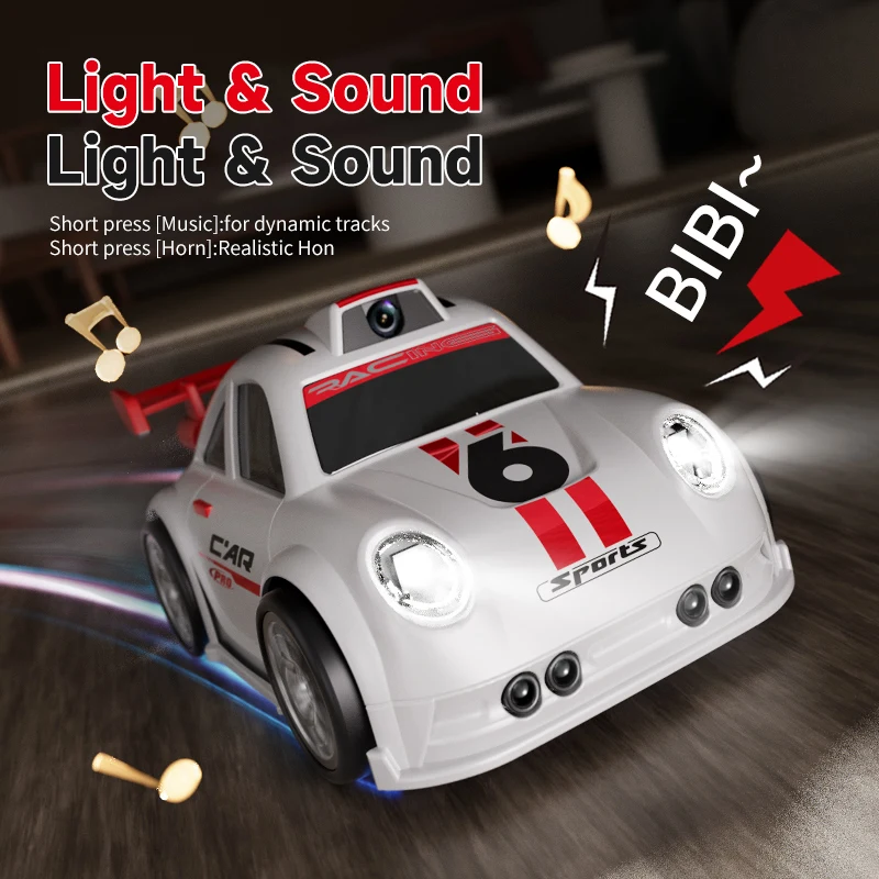NEW Mini RC Stunt Drift Car with Dual Mode Lights Music HD Camera Screen Control Smart Induction Kids Toy Gifts for Boys Girls thumbnail 2