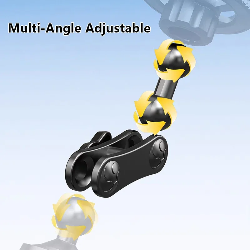 Aluminum 17mm Ball Mount Extension Adapter, Rotation Extension Rod for Car Air Vent Dashboard Phone Holder Accessories thumbnail 4