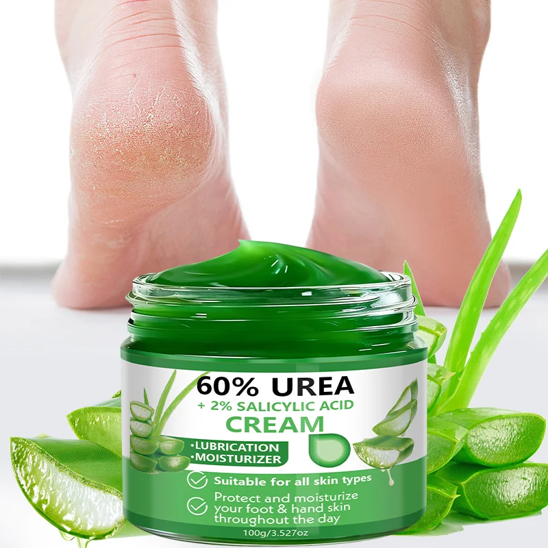 60% Urea Cream with 2% Salicylic Acid, 100g Moisturizing Cream for Hand & Foot Skin Care