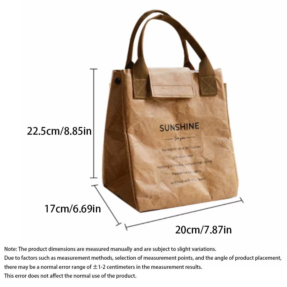 Paper bag thermal bag custom portable lunch bag kraft paper refrigerated bento bag Office worker portable lunch box bag thumbnail 5