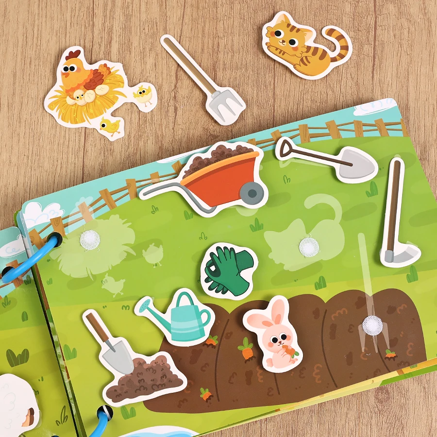 New Children Quiet Busy Book Reusable Cartoon Sticker Books Kids DIY Sticker Interactive Games Montessori Paste Book Toy Gifts thumbnail 5