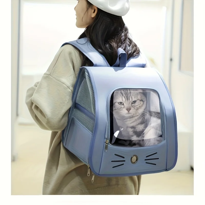 Breathable Pet Backpack Portable Carrier All Season Dog Cat Travel Bag thumbnail 3