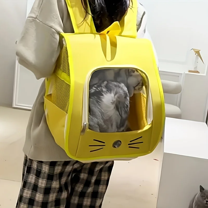 Breathable Pet Backpack Portable Carrier All Season Dog Cat Travel Bag thumbnail 6