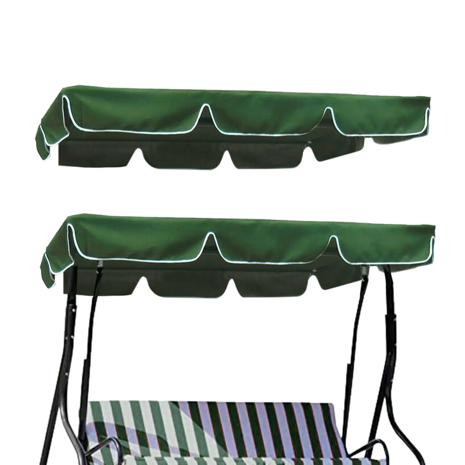 Waterproof Swing Chair Canopy Porch Swing Awning Replacement UV-Resistant Gazebo Cover For Garden Playground Hammock Outdoor