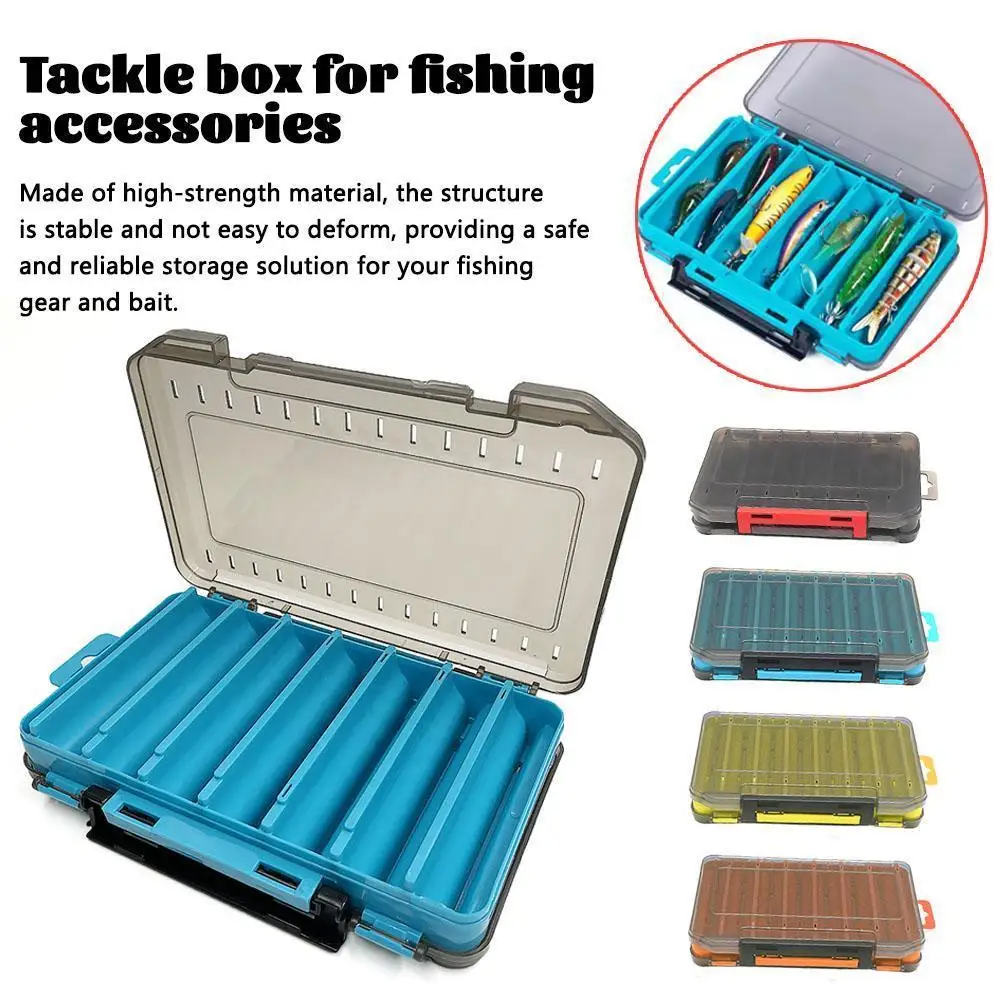 Portable Fishing Tackle Box Lure Bait Storage Case High Strength Plastic Gear Tool Box Container Accessories Pesca 1pc thumbnail 2