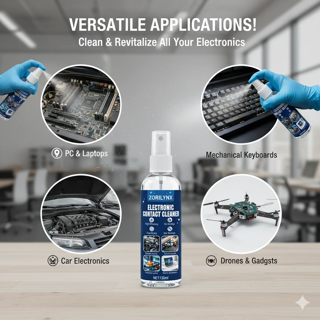 Fast Drying Electronic Contact Cleaner Spray, Non-Conductive Fluid for PCB Circuit Board PC Phone Daily Maintenance thumbnail 2