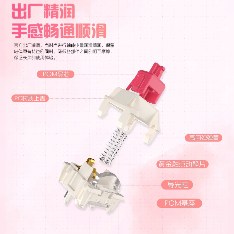 Kailh MX Sundae Linear 5Pin Mechanical Keyboard Switch HIFI Gaming And Office Use thumbnail 3
