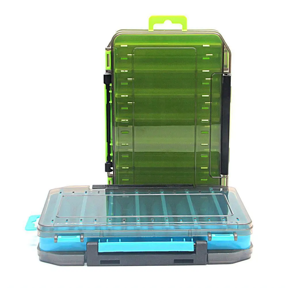 Fishing Tackle Box 14 Compartments Lure Hook Storage Case  Fishing Accessories Double Sided Fishing Tool Organizer Boxes thumbnail 4