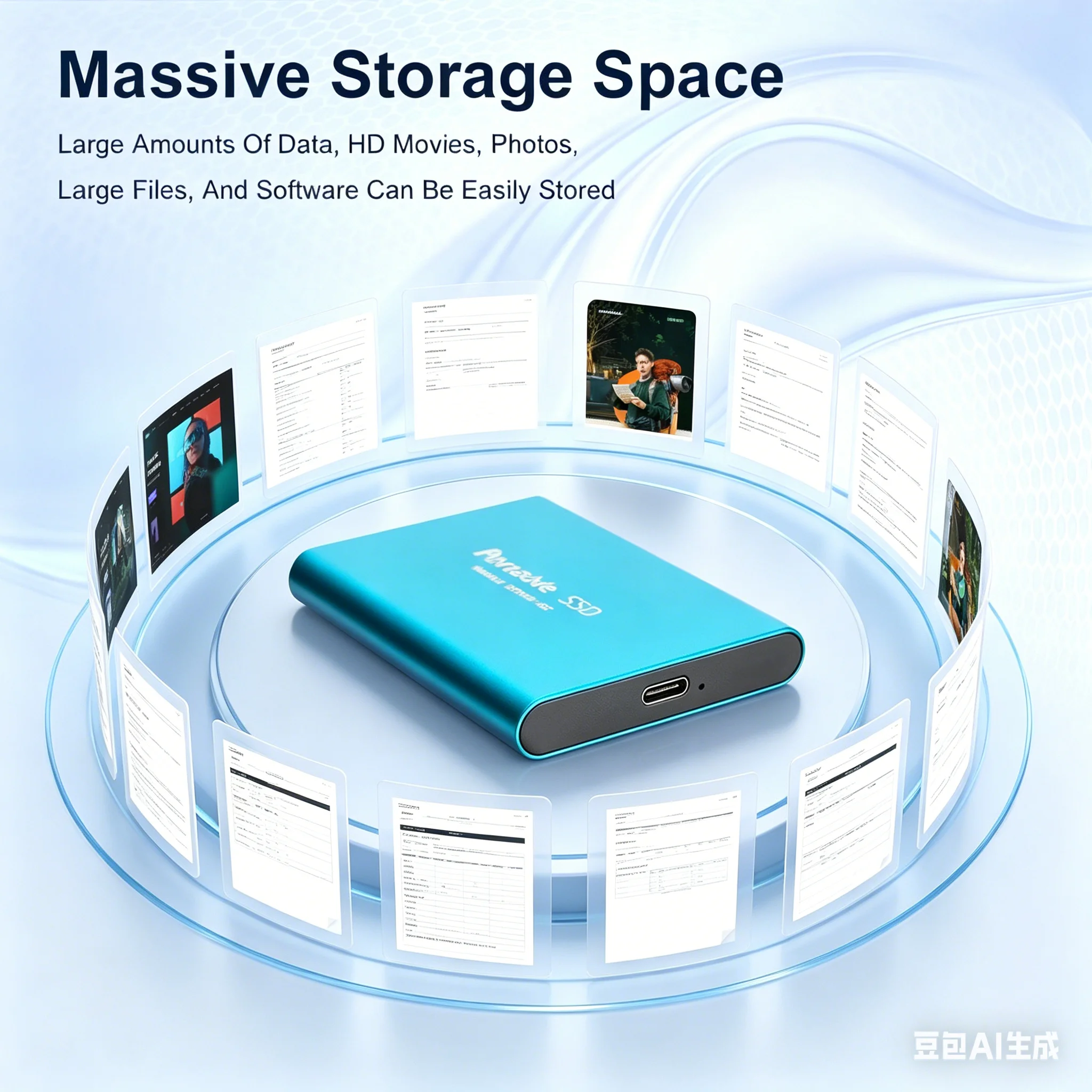 External SSD Drive 1TB/2TB/4TB Stable Fast Transmission Portable Hard Disk for Windows Laptop thumbnail 2