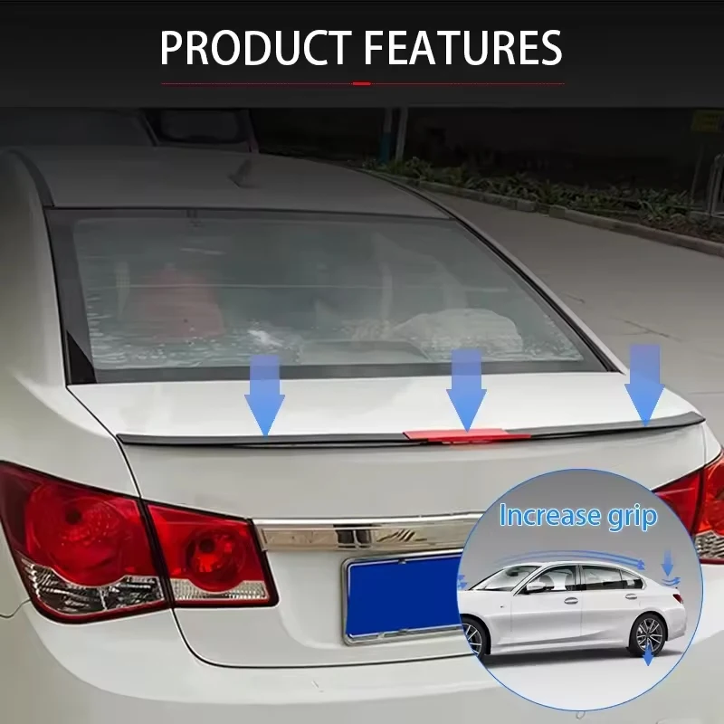 For CUPRA Tavascan 2023-2026 3-Section ABS Rear Trunk Spoiler 115-125cm Adjustable Sports Decor Top Wing Car Exterior Parts thumbnail 3