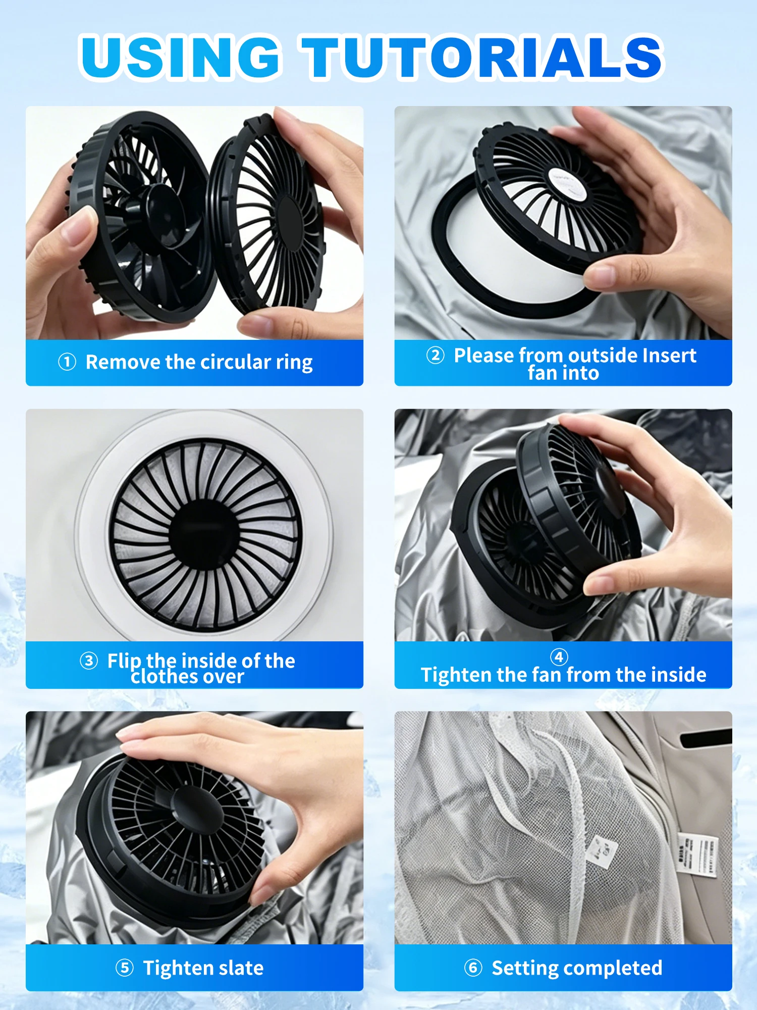 2026 Summer Cool Vest Wearable Cooling Fan Vest Air-Conditioned Clothes Continuous Cooling 13 Hours for High Temperature Work thumbnail 5