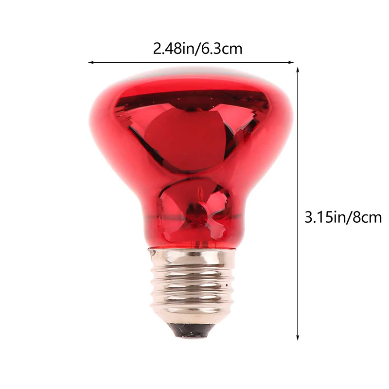 Hot Sale 25/40/50/60/75/100W E27 UVA Poultry Bulb Infrared Night Light Day Poultry Heating Bulb For Plant Amphibian Reptile Pet thumbnail 6