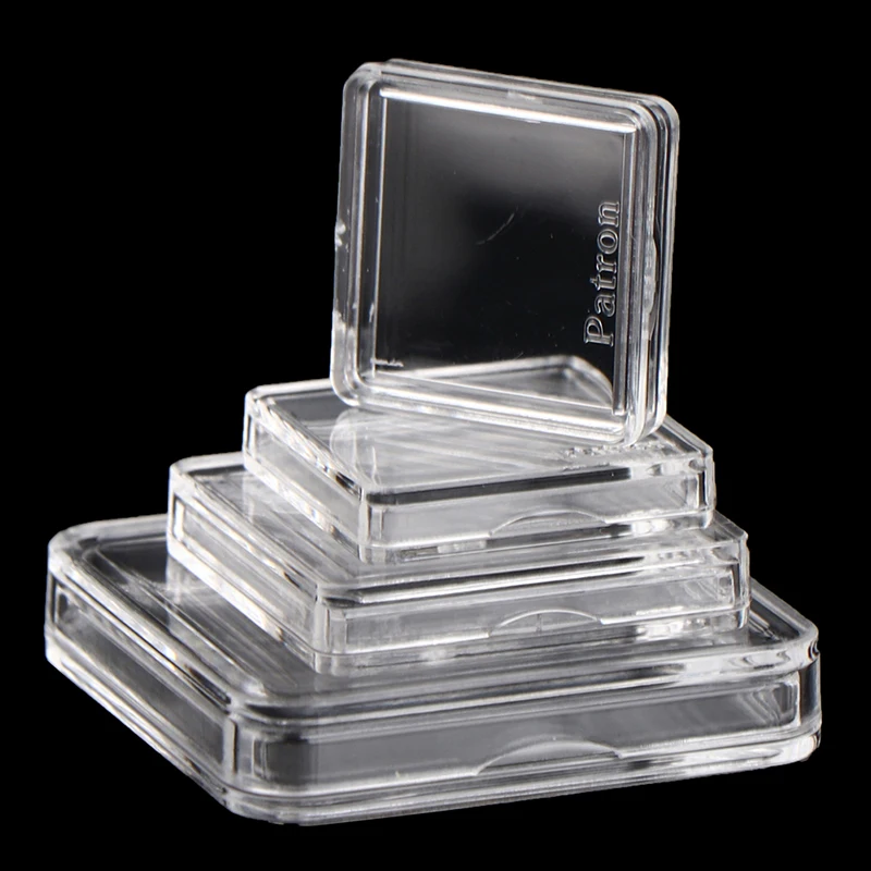 10PCS Square Clear Plastic Protector Containers Case For Token Board Game Holder Boxes Cards CollectionHot thumbnail 3