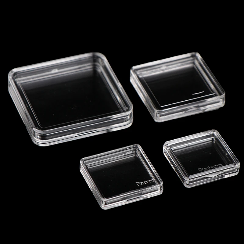 10PCS Square Clear Plastic Protector Containers Case For Token Board Game Holder Boxes Cards CollectionHot thumbnail 2