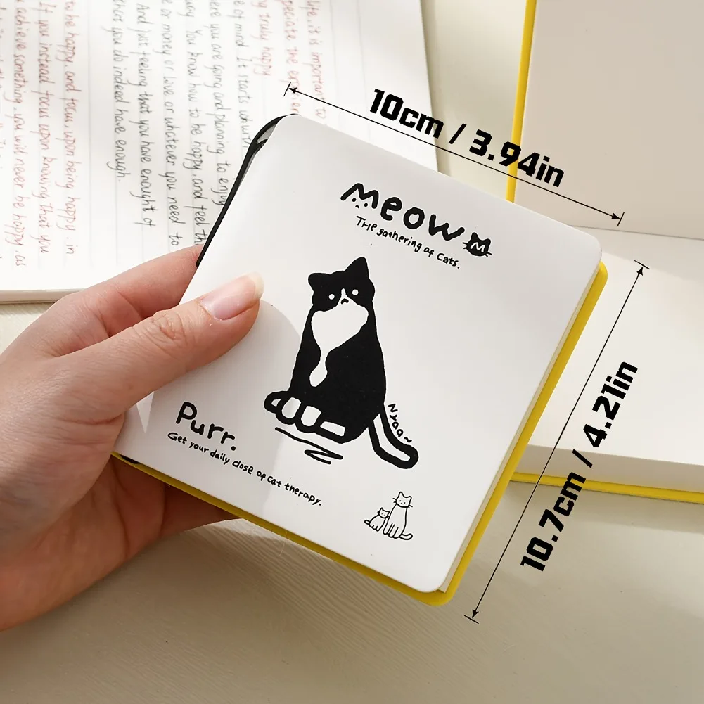 Cute Cat Doodle Notebook 224 Pages Pocket Soft Faux Leather Blank Binder Sketchbook Travel Journal School Office Stationery Gift thumbnail 4