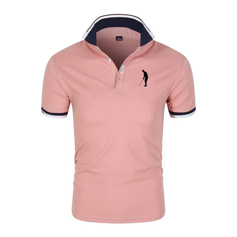High-quality summer polo shirts, quick-drying, breathable, casual, business fashion, sporty, short-sleeved, men's clothing thumbnail 3