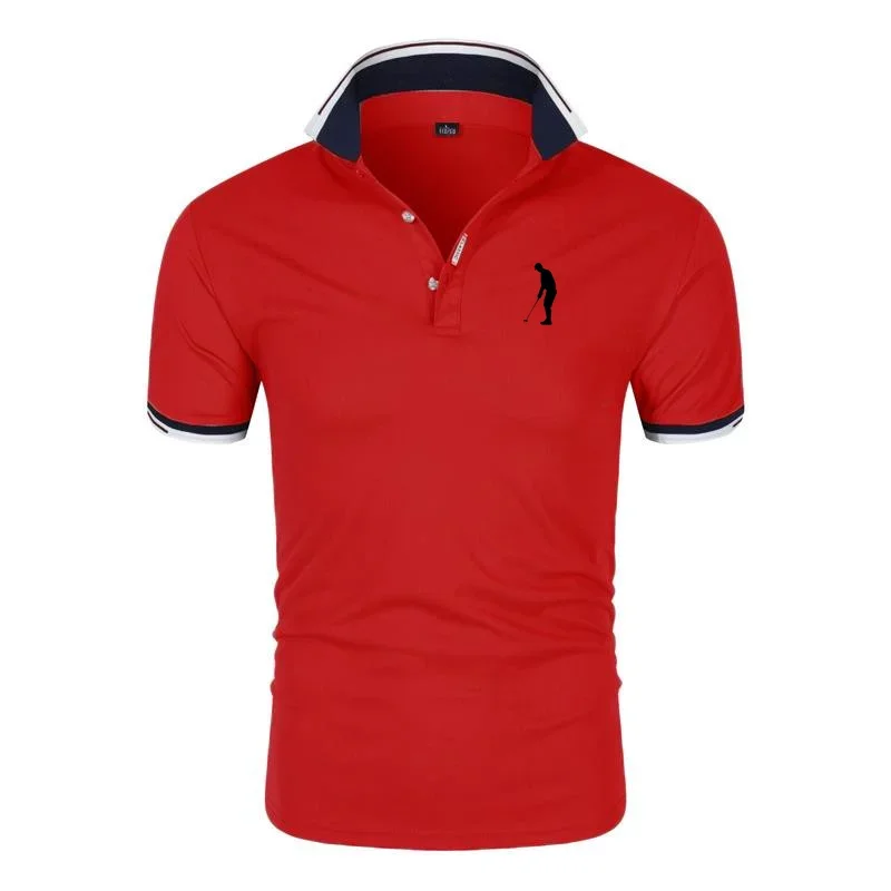High-quality summer polo shirts, quick-drying, breathable, casual, business fashion, sporty, short-sleeved, men's clothing thumbnail 6