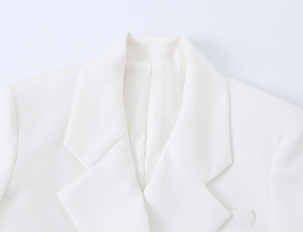 KONDALA Office Lady Casual Women Blazer Suit Lace Patchwork Short Blazer Wide Leg Shorts Fashion 2026 Summer Spring Elegant Suit thumbnail 4