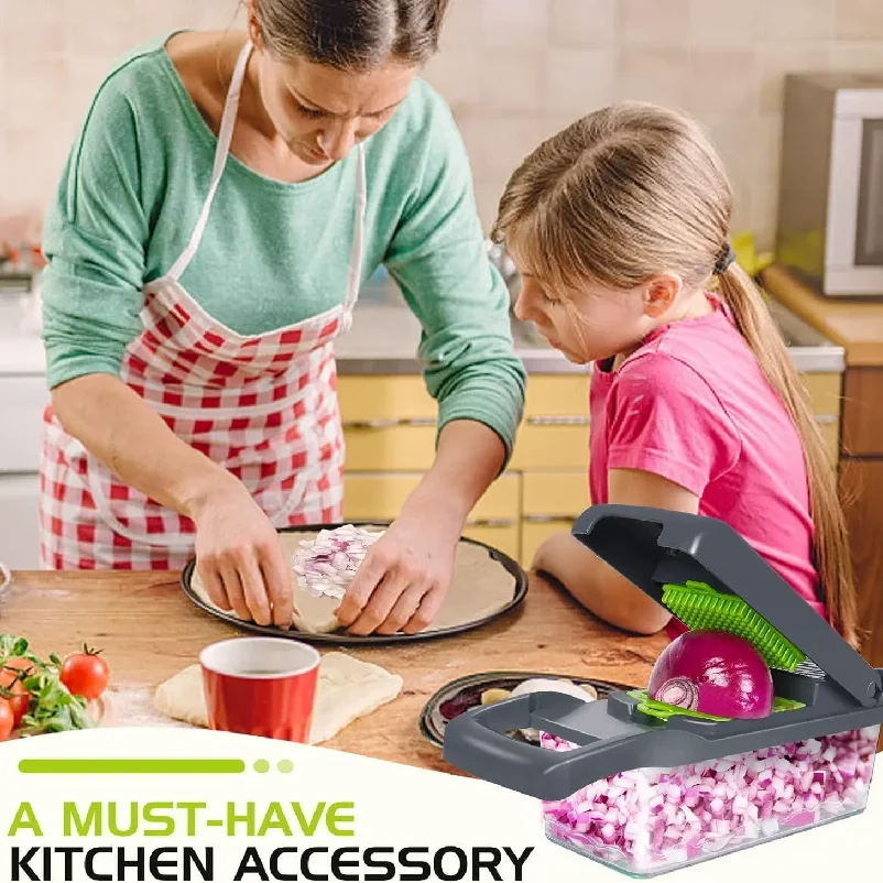 5-in-1 Food Chopper Suitable for Handheld Slicers, Dicers, Graters Multifunctional Vegetable Chopper Kitchen Tool thumbnail 4