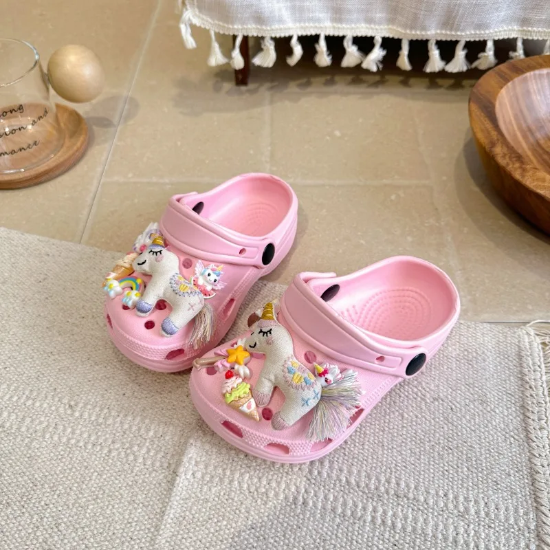 Cute Cartoon Kids Shoes Girls Sandals Summer Comfortable Beach Waterproof Barefoot Shoes Luxury Flat Sandals Slippers for Girls thumbnail 5