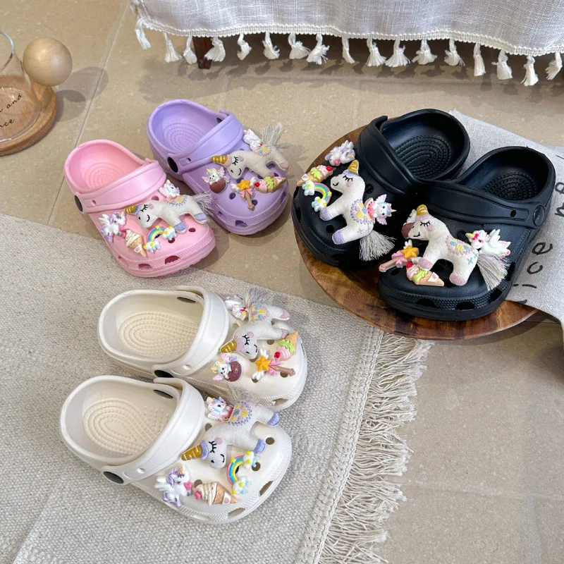 Cute Cartoon Kids Shoes Girls Sandals Summer Comfortable Beach Waterproof Barefoot Shoes Luxury Flat Sandals Slippers for Girls thumbnail 6