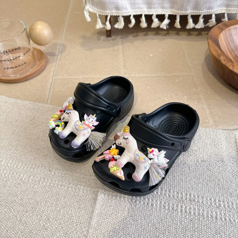 Cute Cartoon Kids Shoes Girls Sandals Summer Comfortable Beach Waterproof Barefoot Shoes Luxury Flat Sandals Slippers for Girls thumbnail 2