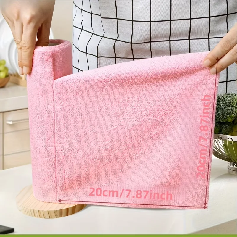 4M Reusable Kitchen Dish Cloth Roll Washable Cleaning Wipes Paper Towel Alternative Absorbent Rag for Living Room Bedroom thumbnail 4
