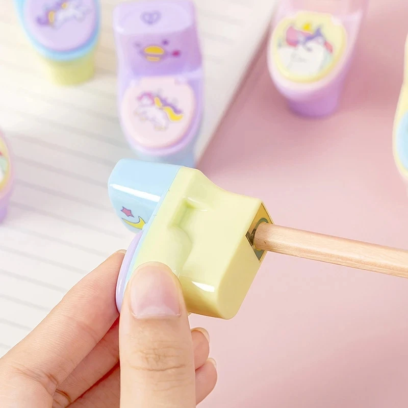 1 Piece Lytwtw's Stationery Pencil Sharpener Creative Shape Cartoon Unicorn School Supplies Gift Accessories with Eraser thumbnail 6