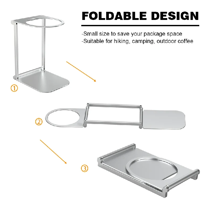 1Pcs Foldable Coffee Machine Stand Portable Pour Over Dripper Stand Coffee Machine Accessories for Office Home Camping Travel thumbnail 2
