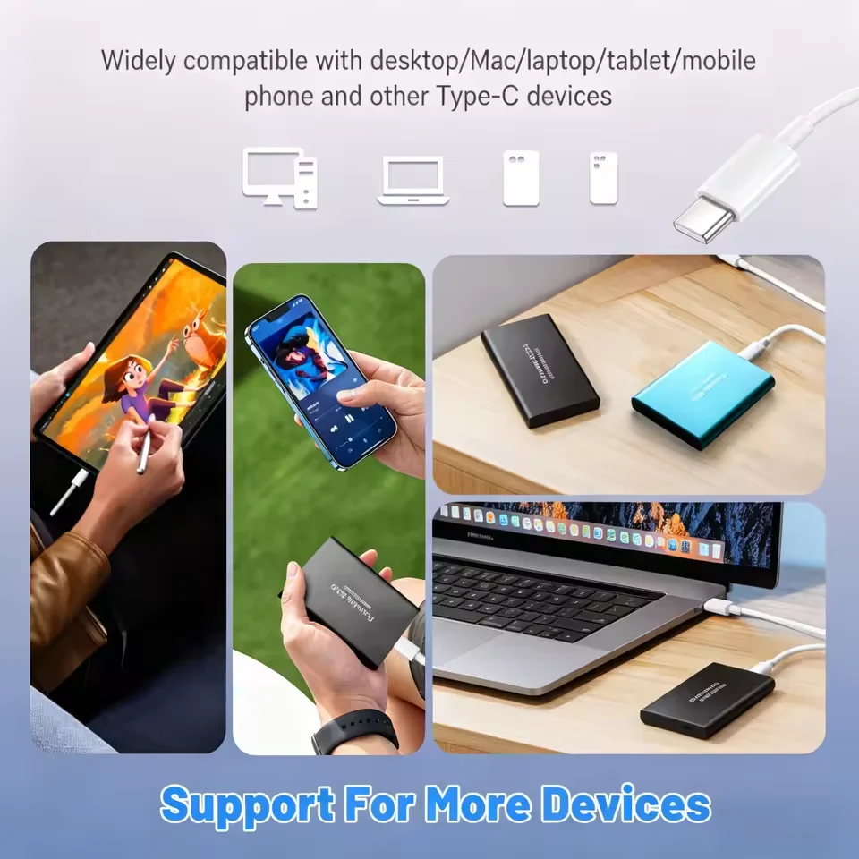 Durable External Hard Drive Portable Compact Storage Device Universal Compatibility For Multimedia File Saving And Storage thumbnail 2