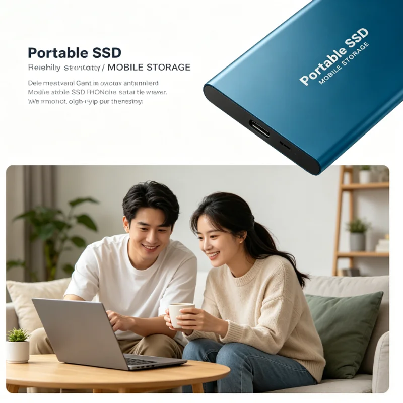 Durable External Hard Drive Portable Compact Storage Device Universal Compatibility For Multimedia File Saving And Storage thumbnail 3