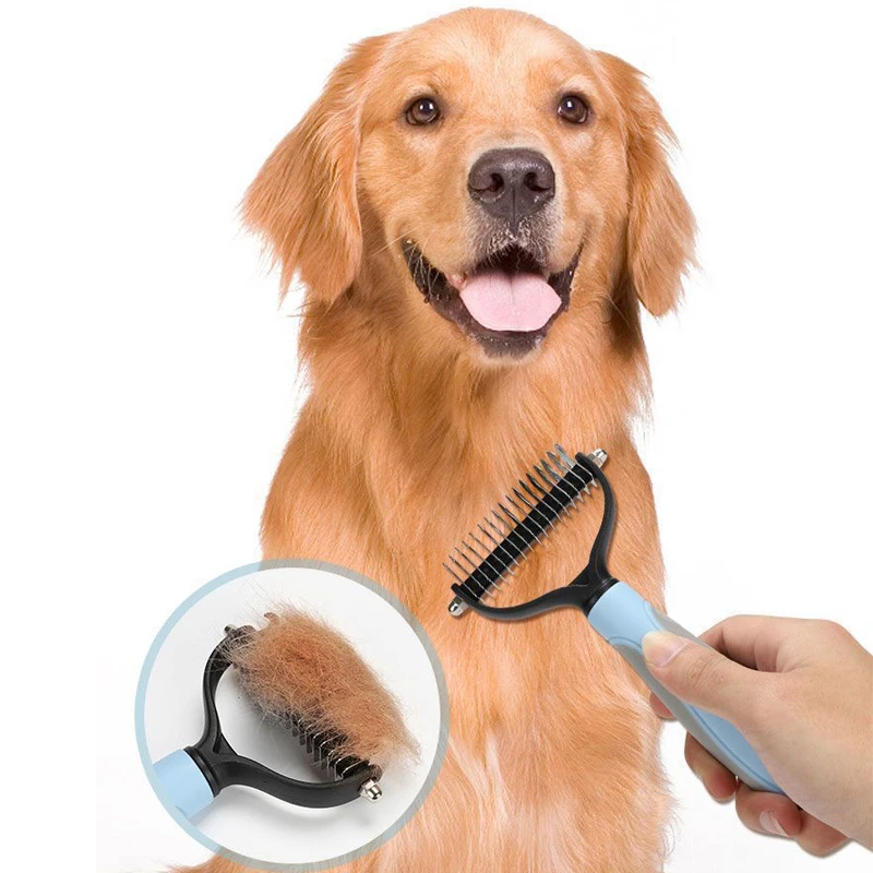 Professional Pet Deshedding Brush Dog Cat Grooming Tool Hair Fur Remover Undercoat Knot Cutter Comb for Puppy Shedding Supplies thumbnail 2