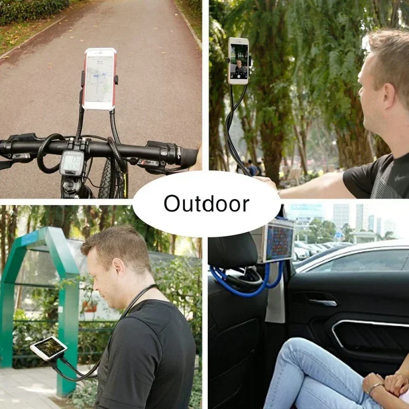 Flexible Mobile Phone Holder Hanging Neck Lazy Necklace Bracket Bed360 Degree Phones Holder Stand For iPhone Xiaomi Samsung thumbnail 3