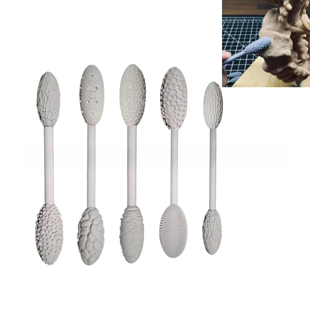 3D printing Texture Tool Sets for Clay Art Clay Modeling Pattern Roller Kit Texture Emboss Plaids Hand Rollers for DIY Craft thumbnail 3