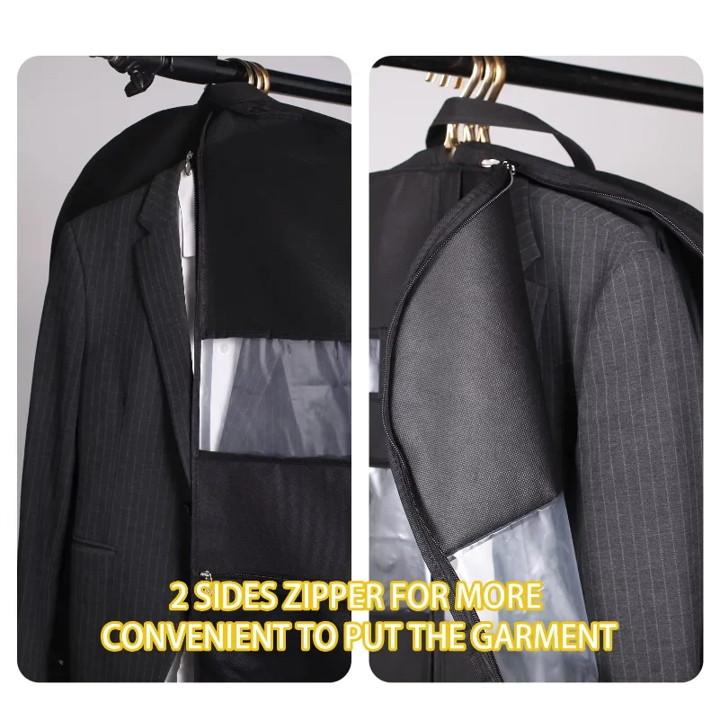 Dustproof Clothing Covers Waterproof Clothes Dust Cover Coat Suit Dress Protector Hanging Garment Bags Closet Organizer thumbnail 3