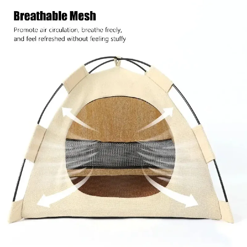 1Pcs New Detachable Pet Tent Washable Four Seasons Cats Dog House Portable Pet Cage for Cat Dog thumbnail 2